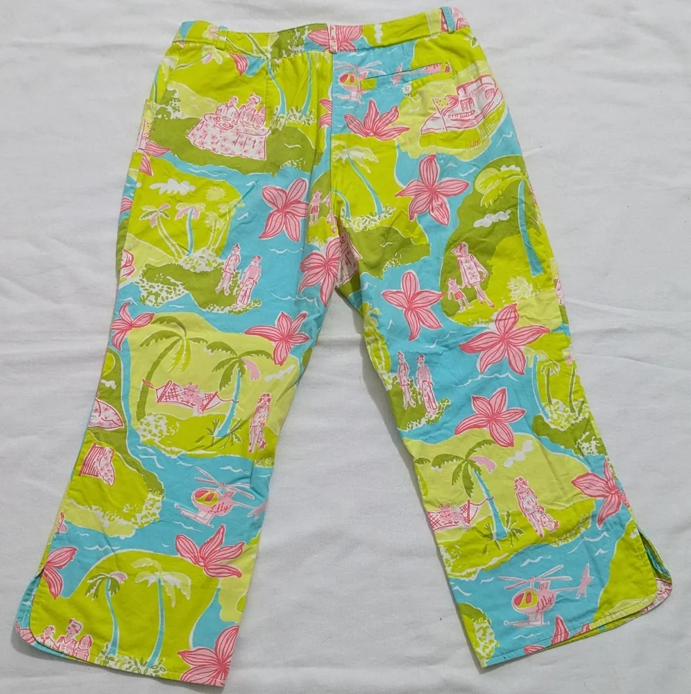 Lilly Pulitzer Private Island Tropical Print Pants